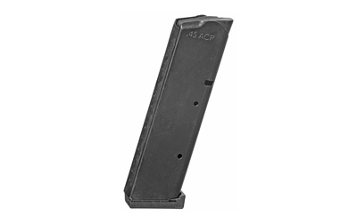 Black .45 ACP pistol magazine