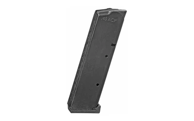 Black .45 ACP pistol magazine