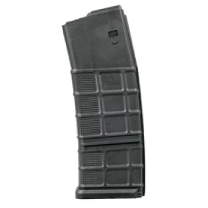 Rifle magazine, black, isolated on white background