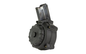 Black drum magazine for rifle