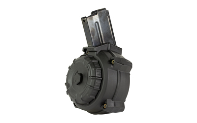 Black drum magazine for rifle