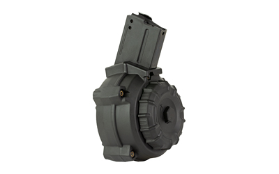 Black drum magazine for rifle