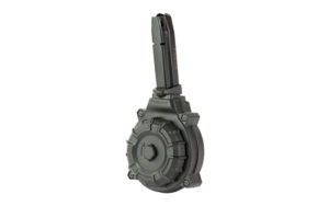 Rifle drum magazine with extended feed tower
