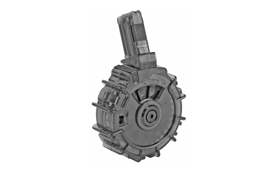 Black drum magazine for firearm