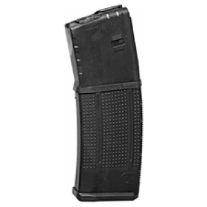 Black rifle magazine isolated on white background.