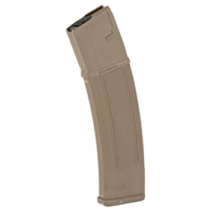 Tan rifle magazine standing upright