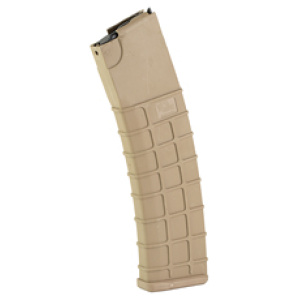 Tan rifle magazine with grid pattern