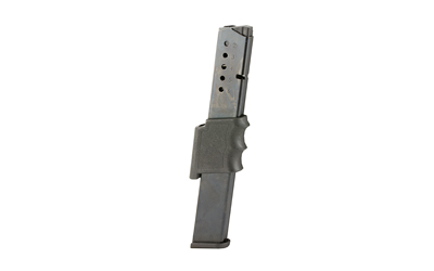 Extended gun magazine for firearm.