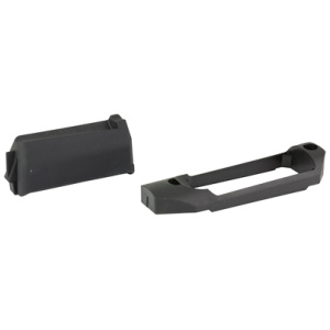 Black metal rail adapter and base component