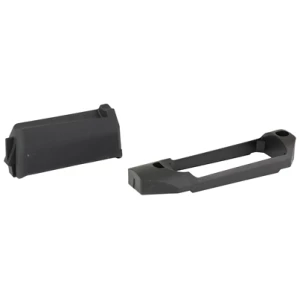 Black metal rail adapter and base component
