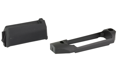 Black metal rail adapter and base component