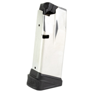 Gun magazine with extended base plate