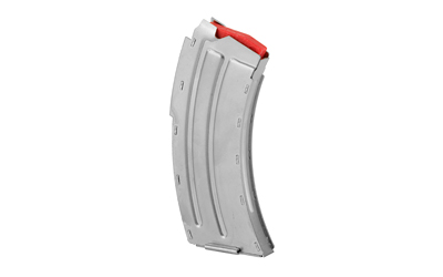 Curved rifle magazine with red top