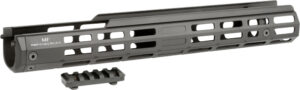 Black M-LOK rifle handguard with rail section