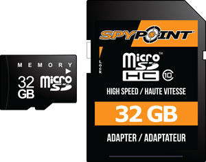 SPYPOINT TRAIL CAM 32GB MICRO/ - SD CARD HIGH SPEED CLASS 10