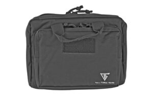 Black tactical laptop bag with handles and pockets