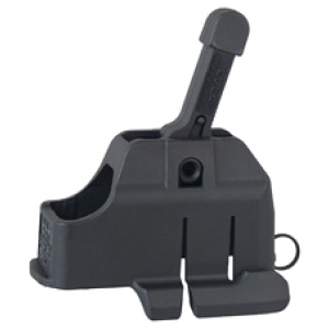 Universal pistol magazine loader on white background.