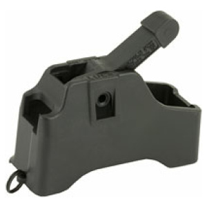 Black plastic magazine loader tool