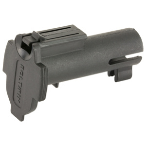 Black device with slide lock mechanism
