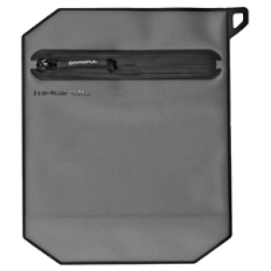Gray waterproof document pouch with zipper closure