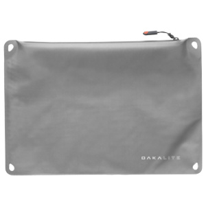 Gray waterproof storage pouch with zip closure