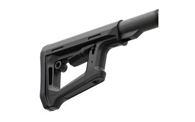 Black adjustable rifle stock isolated on white