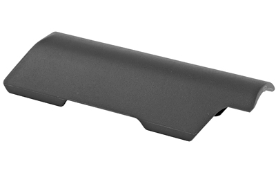 Black polymer AK47 dust cover on white background.