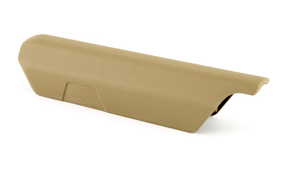Tan rifle forearm accessory on white background.