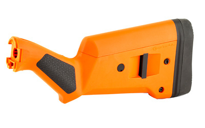 Orange tactical rifle stock with black details