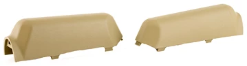 Tan plastic rail covers for mounting systems