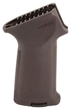 Brown tactical firearm grip accessory on white background