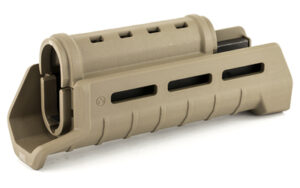 Tan polymer rifle handguard with vented slots