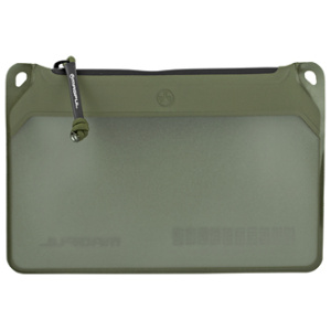 Green waterproof electronic storage bag with zipper