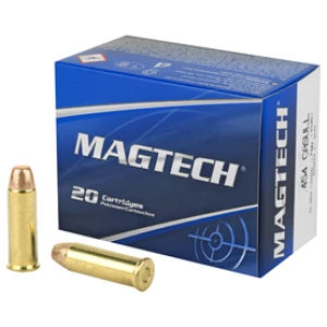 Magtech ammunition box with two cartridges