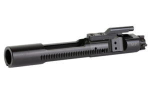 Black firearm upper receiver and barrel assembly