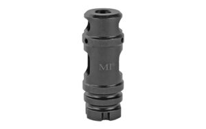 Black metal muzzle device with M1 engraving