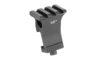 Black metal Picatinny rail mount adapter