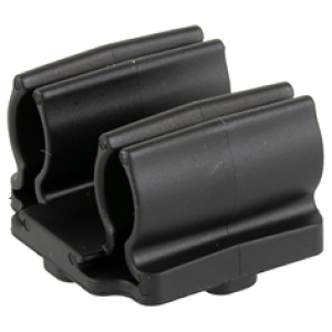 Black plastic rifle magazine holder clip