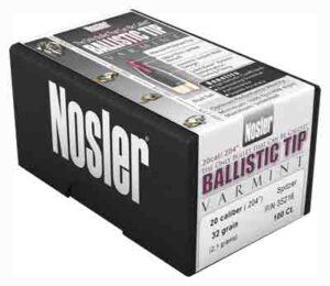 Nosler Ballistic Tip Varmint Rifle Bullets .204 cal .204" 32 gr SBT-SB 100/ct
