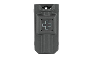 Black rugged first aid kit case with cross