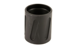 Black threaded cylindrical pipe adapter fitting