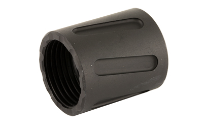 Black threaded metal cylindrical coupling