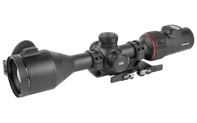 Black rifle scope with mounting bracket
