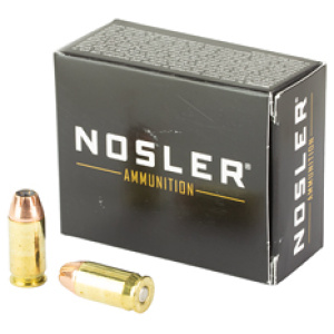 Nosler ammunition box with bullets