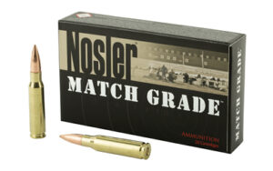 Nosler Match Grade ammunition box and cartridges