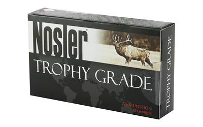 Nosler Trophy Grade ammunition box with deer image
