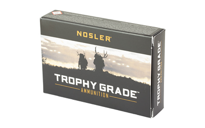 Nosler Trophy Grade ammunition box with elk silhouette