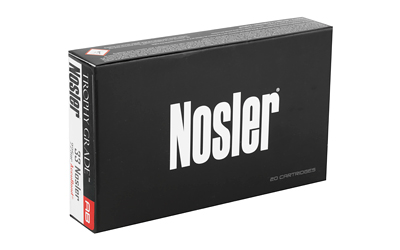 Black Nosler ammunition box packaging