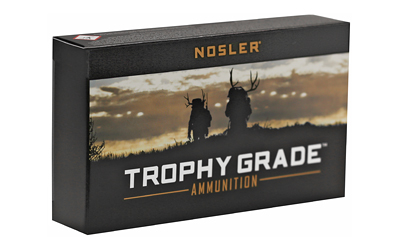 Nosler Trophy Grade ammunition box with elk silhouette