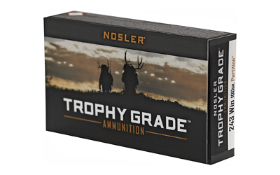 Nosler Trophy Grade ammunition box with deer silhouette